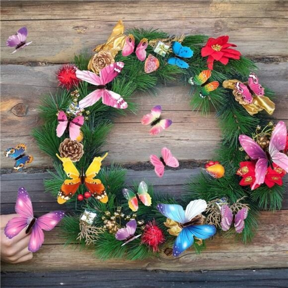 96 Pieces Glow in The Dark Luminous 3D Butterfly Wall Decals Decor Removable - Picture 3 of 8